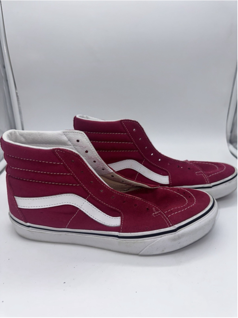 Size 9.5 - Vans Sk8- High Racing Red